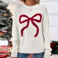 thumbnail image 4 of BLVB Christmas Sweaters for Women Casual Holiday Sweaters Long Sleeve Round Neck Cozy Tops Pullover Fall Winter Clothing, 4 of 7