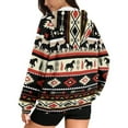 thumbnail image 5 of SCRAWLGOD Aztec Tribal Zipper Hoodies for Women Oversized Sweater for Women Trendy Long Sleeve Size XS Women Clothing Fall Breathable Ladies Hoodies Zip Front, 5 of 7