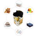thumbnail image 7 of Yayeee Freestanding Laundry Hamper with Handle Collapsible Large Storage Basket for Clothes, Oranges Watercolor, 7 of 7