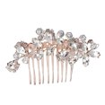 thumbnail image 6 of WRITWAA 1Pc Bride Hair Clip Rose Plated Gold Alloy Shiny Wedding Hair Accessory, 6 of 8