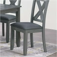 thumbnail image 3 of JERFIT 7-Piece Gray Dining Set with Cross-Back Chairs and Cushioned Seats, Modern Farmhouse Kitchen Table for 6, 3 of 4