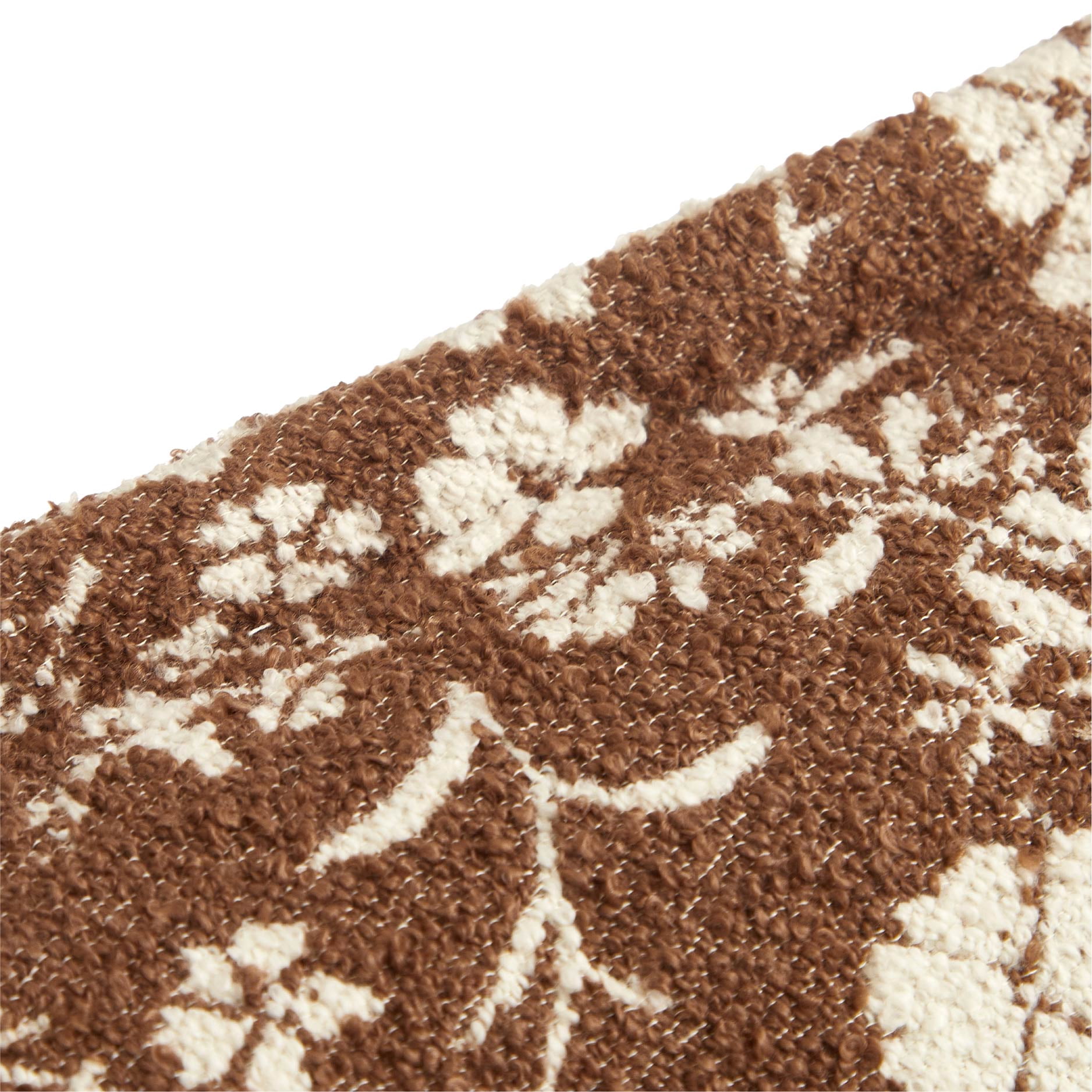 The Pioneer Woman Brown Daisy Bouclé Lumbar Decorative Pillow