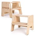 thumbnail image 1 of Taburete Woodure para niños pequeños, regulable en altura, 2 unidades, 1 of 6