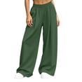 thumbnail image 6 of SYwaren Women Lounge Pants Casual Oversized Fall Comfortable Solid Elastic Waist Pocket Full Length Pants, 6 of 9