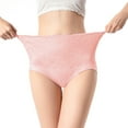 thumbnail image 5 of 4Pcs Women's Solid Color Panties Soft Briefs Stretch High Waist Breathable Underwear, 5 of 10