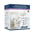 thumbnail image 6 of Drive Medical Premium White Plastic Elongated Raised Toilet Seat with Arms 3.5" Height up to 300 lbs, 6 of 10