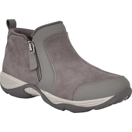 

Women s Easy Spirit Evony Bootie Medium Gray Softy Suede/Cherokee PU 8 M