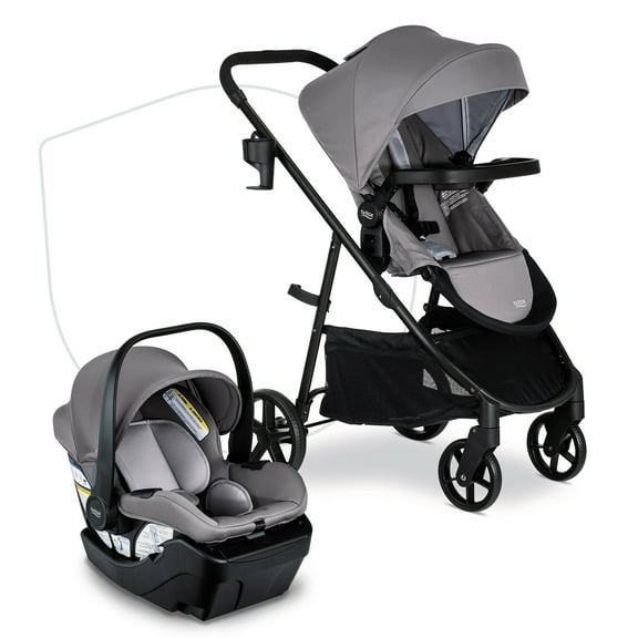 Britax Willow Brook Baby Travel System, Infant Car Seat and Stroller Combo, Graphite Glacier, 25 lb.