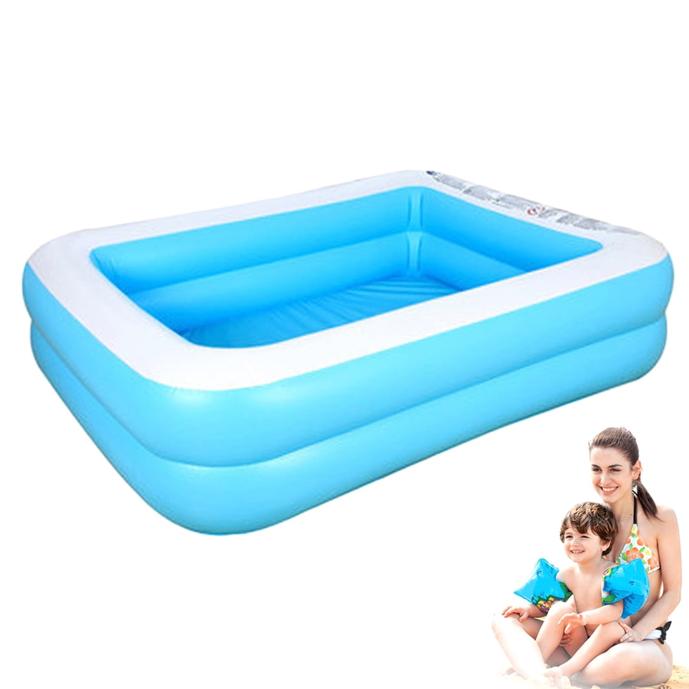 Details about   Inflatable Swimming Pool Large Rectangular Family Fun Outdoors Children PVC Pool 