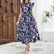 thumbnail image 1 of WILLBEST Vestidos Primavera Verano 2025 Vestido Informal Holgado Con Cuello En V Y Estampado Plisado Para Mujer, 1 of 3