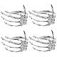 thumbnail image 5 of unbranded 4Ud Decorativos Servilleta Mano Metal Plata Para Eventos Y Fiestas, 5 of 8