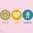 thumbnail image 2 of CafePress - Peace Love Robots Infant Bodysuit - Baby Light Bodysuit, Size Newborn - 24 Months, 2 of 4