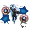 thumbnail image 2 of 5 Pcs For Captain America Themed Birthday Foil Balloons,Cartoon Balloon,Birthday Party Decorations,Party Kit Supplies for Boy Girls Celebration, 2 of 3