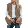 thumbnail image 3 of Mgmyaa Women's Zip Up Fleece Vest, Winter Warm Fuzzy Sleeveless Jacket Coat with Pockets, 3 of 8