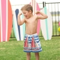 thumbnail image 4 of FORMRS Boys Swim Trunks Quick Dry Mesh Liner Boardshorts Sizes XS-XL, Red Sailboats, 4 of 7