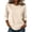 Beige, variant on longantii 3/4 Sleeve Tops for Women Round Neck Dressy Basics Tees Casual Trendy Loose Fit T Shirts Pink L