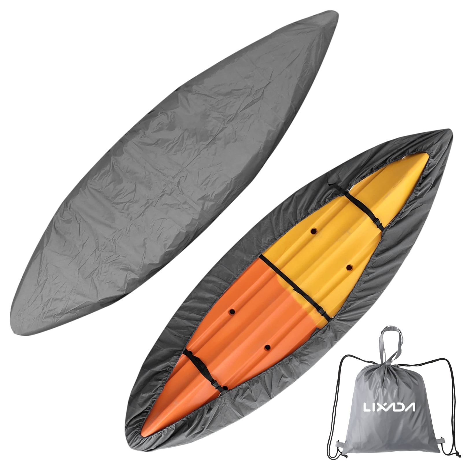 Waterproof Kayak Storage Cover 4.5m Kayak Canoe Sunblock Shield Protector Covers Boat UV Sun Protection Storage Dust Cover for 11.8-13.1ft Kayak Boat Canoe