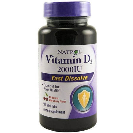 Natrol Vitamin D3 2000iu Mini Tabs Strawberry 90 Ct