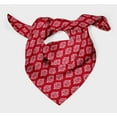thumbnail image 3 of Bimba Red Stencil Damask Printed Pure Silk Scarf For Hair Neck Head Bandanas For Women 40 x 80 Inches, 3 of 6