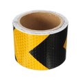 thumbnail image 1 of Cinta de advertencia de seguridad reflectante autoadhesiva para coche de 5cm x 3m, pegatina de tira reflectante para señal de flecha de Herramientas de reparación de automóviles oro amarillo negro sweethay CZ10664-01, 1 of 6