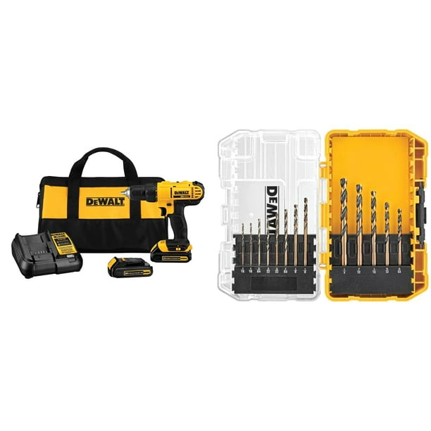 Kit de taladro/destornillador inalámbrico DEWALT 20V Max Compact DCD771C2