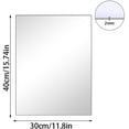 thumbnail image 2 of Espejo QEEYON para pared de cristal, 40 x 30 cm, autoadhesivo, sin marco, 2 of 7