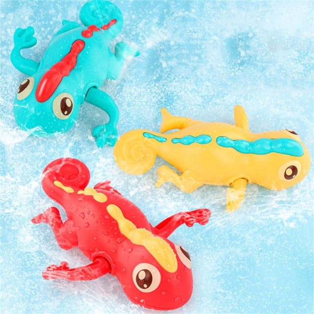 3 piezas de juguetes de baño para niños Wmkox8yii verano playa lagarto rueda de agua
