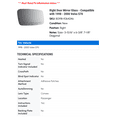 thumbnail image 2 of Right Door Mirror Glass - Compatible with 1998 - 2000 Volvo S70 1999, 2 of 2