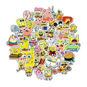 HEQU:9117 50Pcs/Pack SpongeBob Stickers Cartoon Graffiti For Motorcycle Notebook Luggage Laptop Bicycle Skateboard