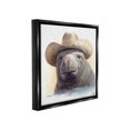 thumbnail image 4 of Stupell Industries Manatee with Southern Hat Animals & Insects Painting Black Floater Framed Canvas Art Print Wall Art, 25 x 25, 4 of 10