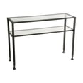 thumbnail image 3 of Southern Enterprises Metal Sofa Table, Distressed Black, 3 of 14
