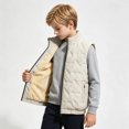 thumbnail image 6 of YUANxueke Boys Puffer Vest Zip Up Stand Collar Casual Fleece Lined Quilted Sleeveless Jackets with Pockets for 7-16 Years, 6 of 8
