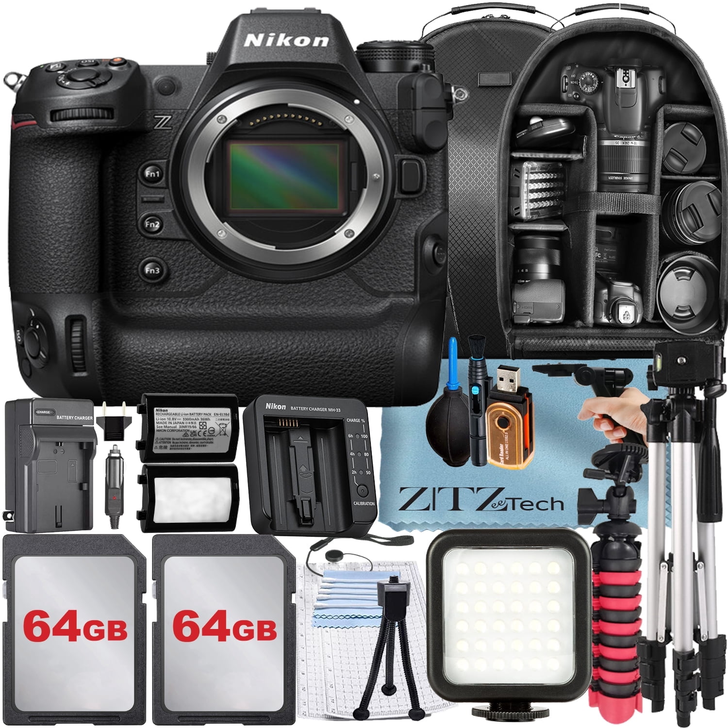 ナ*ノ様 Nikon Z9 ボディ 純正バッテリー2個 512GBカード付 Nikon Z9 Mirrorless Camera (Body Only) with 2 Pack 128GB Memory