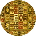 thumbnail image 1 of Ahgly Company Indoor Round Persian Yellow Traditional Area Rugs, 8' Round, 1 of 4