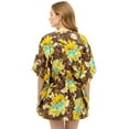 thumbnail image 2 of HAPPY BAY Women's Plus Size Casual Swimsuit Swimwear Cover Ups 3X-4X Brown, Flower, 2 of 5