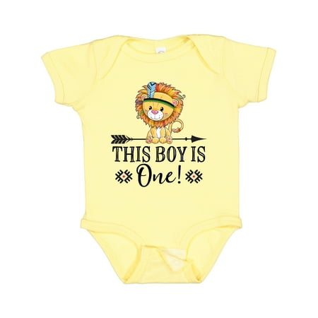 

Inktastic 1st Birthday Party Tribal Lion Boys Gift Baby Boy Bodysuit