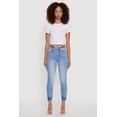 thumbnail image 2 of Womens WAX Crinkle Hem Whiskered Skinny Jeans, 2 of 5