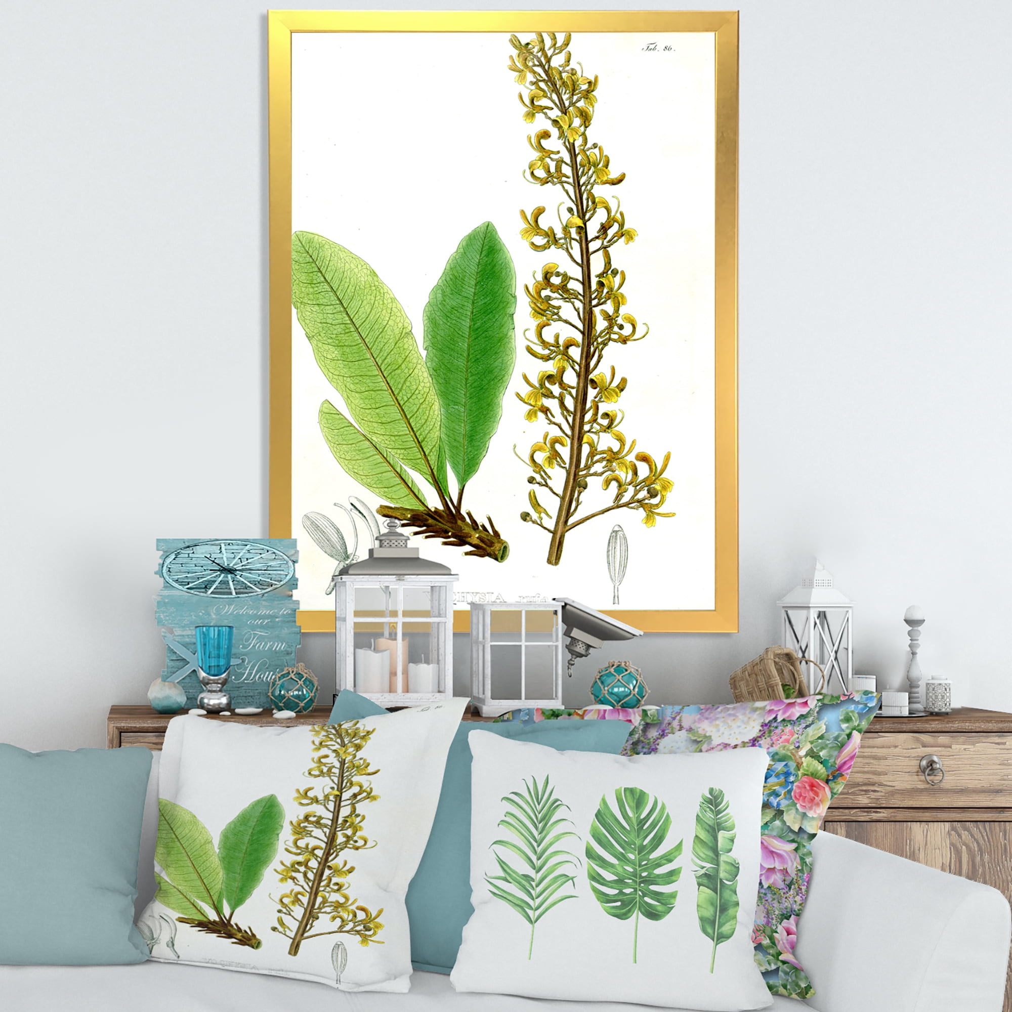 Designart 'Ancient Brazilian Plant IV' Traditional Framed Art Print