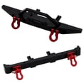 thumbnail image 1 of mmirethe Aluminum Alloy 1/12 Front And Rear Bumper For MN128 OFF-Road 2pcs RC Car Accessories Replacement Parts RC Upgrade Part Black, 1 of 6