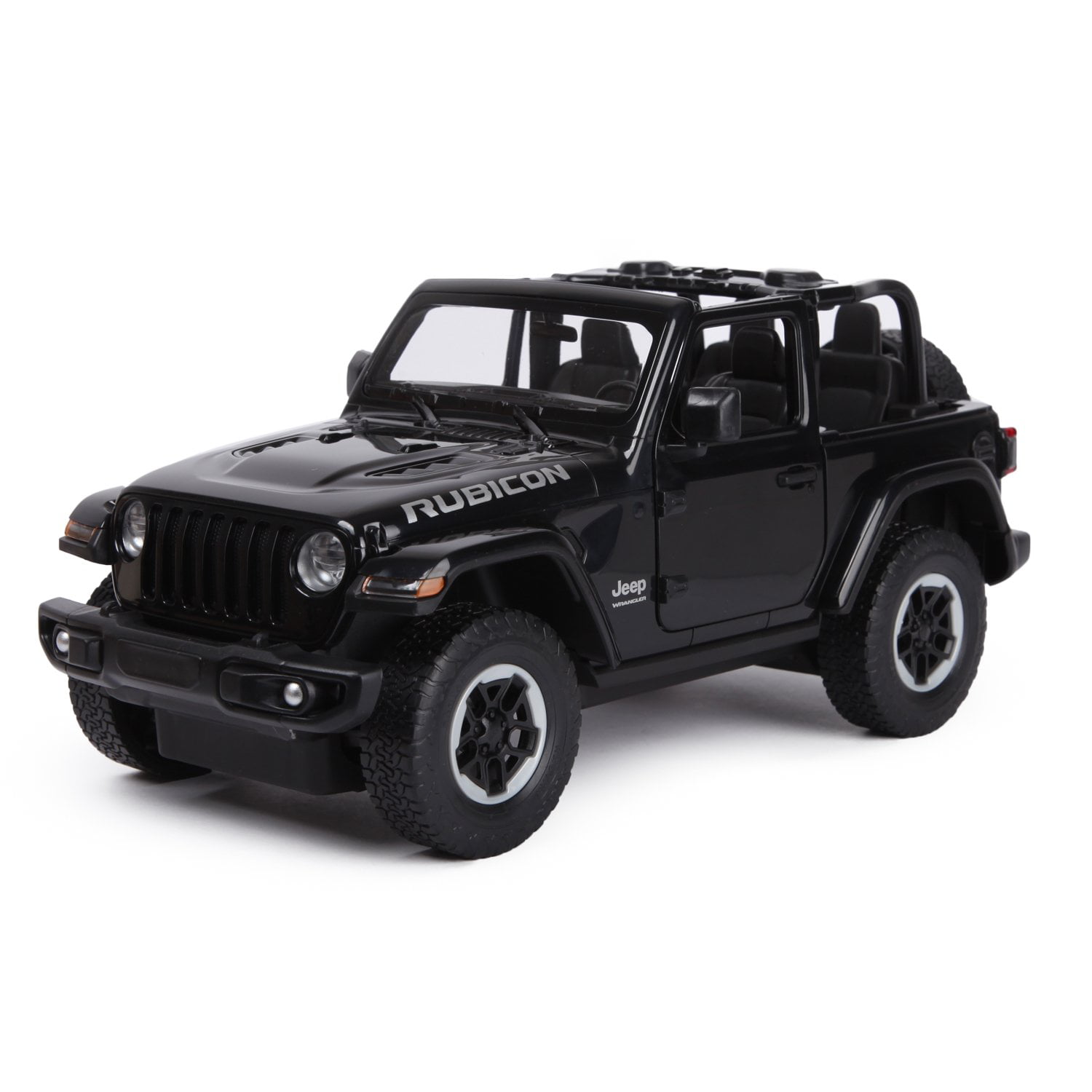 Rastar  Remote Control 1/14 Jeep Wrangler Rubicon Licensed RC Model  Car w/Open Doors Black 