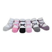 Baby Emporio-Baby Toddler girl socks that look like Ballerina shoes-cotton-satin bows-12-24 Months - BALLERINAS