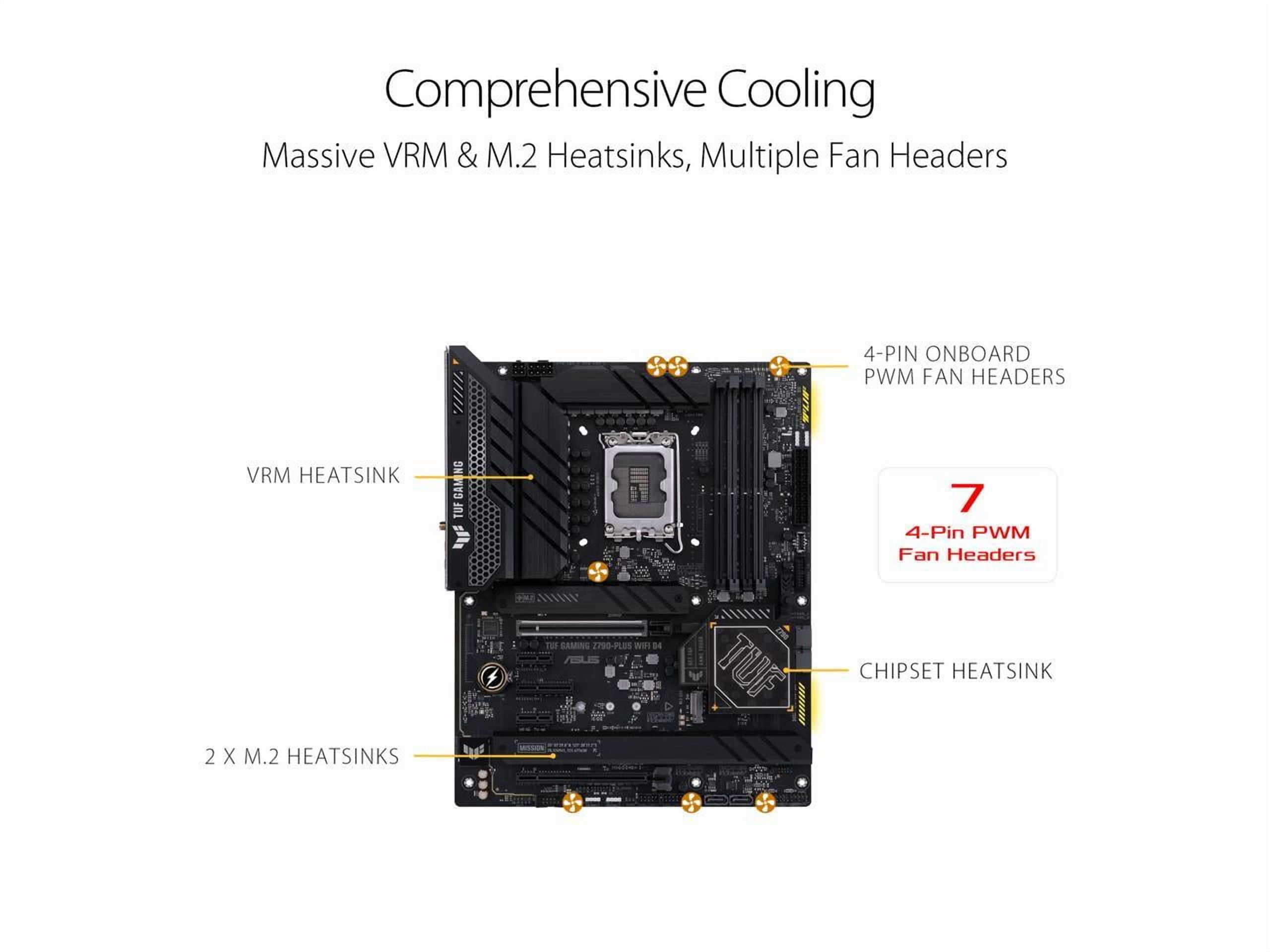 ASUS TUF Gaming Z790-Plus WiFi D4 ATX Motherboard, Intel LGA1700