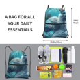thumbnail image 2 of Pofeuu Cat Underwater Fantasy Print Drawstring Backpack Water Resistant String Bag Sports Sackpack Gym Sack with Side Pocket for Men Women, 2 of 6