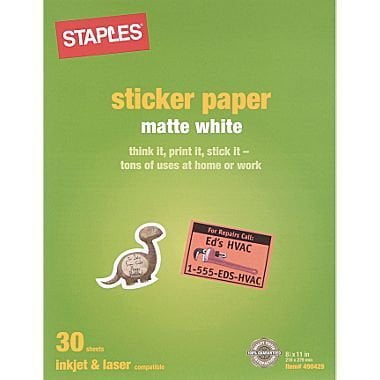 Key Features and Benefits: Create stickers, logos and labels with these removable multipurpose ...