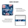 thumbnail image 6 of Leather Tissue Box Cover Square - Classic Blue Cute Parrot Flower Waterproof Tissue Box Holder Paper Case Organizer Dispenser for Modern Home Office Room Home Bathroom Decor, 6 of 7