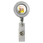 The Wizard of Oz Yellow Brick Road Retractable Reel Chrome Badge ID Card Holder Clip