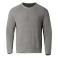 thumbnail image 3 of Sweatshirts for Men 2025 Fall Winter Long Sleeve Crewneck Loose Knit Plain Sweater Sweatshirt Pullover Tops, 3 of 5