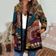 thumbnail image 2 of Chaquetas para mujer, chaqueta de entrenamiento diario para vacaciones, cárdigan de otoño e invierno, abrigo de punto abierto, Top informal de manga larga con estampado Floral Odeerbi ODB-3, 2 of 9