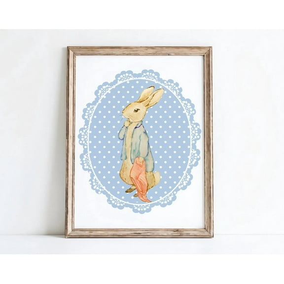 Kna Prints - 1 Pc Poster Vintage Peter Rabbit Print Beatrix Potter Decor For Nursery Storybook Wall Art & Kids Room Decor Baby Shower Gift, UNFRAMED-8x12