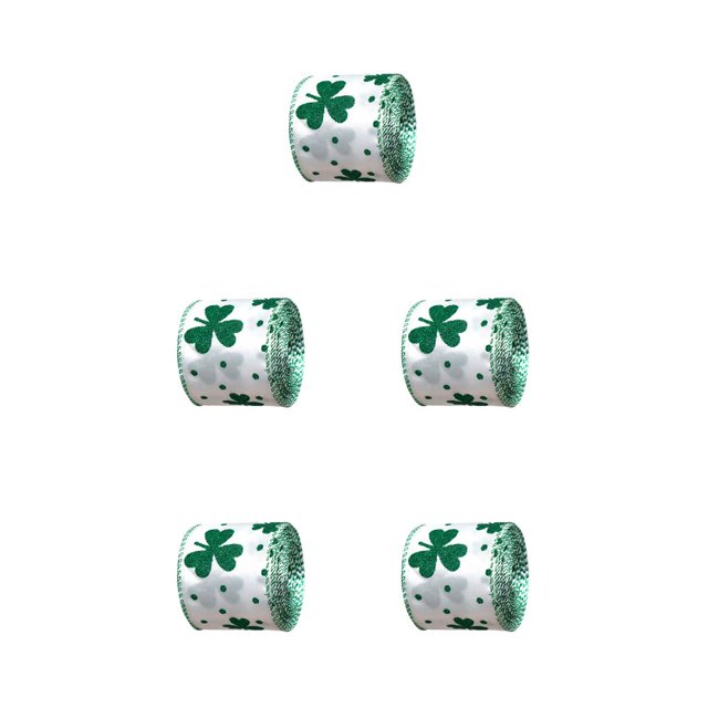 Naiovety Cintas para el Día de San Patricio, serpentina de oro verde, papel de regalo, cinta de lazo artesanal, suministros felices, manualidades DIY, Type2 NO2 Naiovety CBP381084